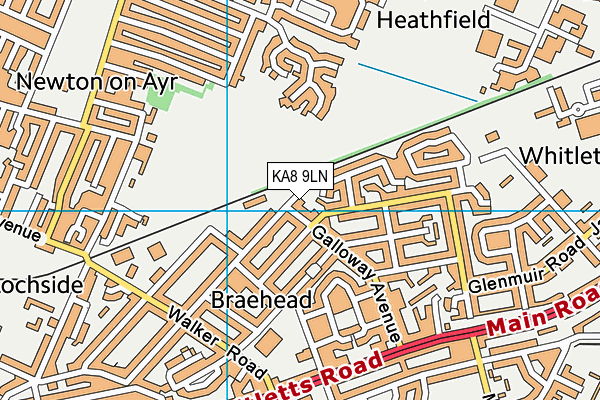 KA8 9LN map - OS VectorMap District (Ordnance Survey)