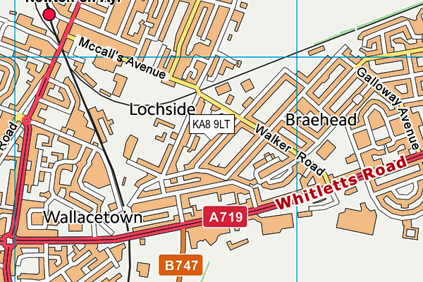 KA8 9LT map - OS VectorMap District (Ordnance Survey)