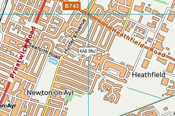 KA8 9NJ map - OS VectorMap District (Ordnance Survey)