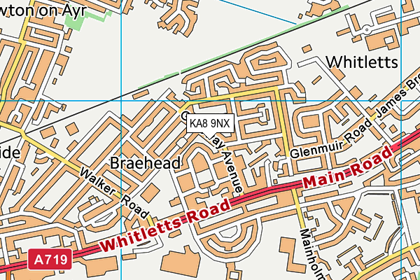 KA8 9NX map - OS VectorMap District (Ordnance Survey)