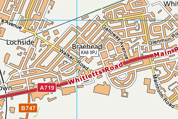 KA8 9PJ map - OS VectorMap District (Ordnance Survey)