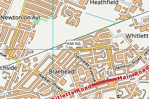 KA8 9QL map - OS VectorMap District (Ordnance Survey)