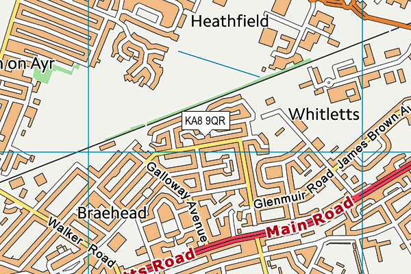 KA8 9QR map - OS VectorMap District (Ordnance Survey)