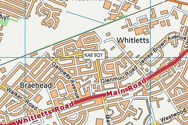 KA8 9QY map - OS VectorMap District (Ordnance Survey)