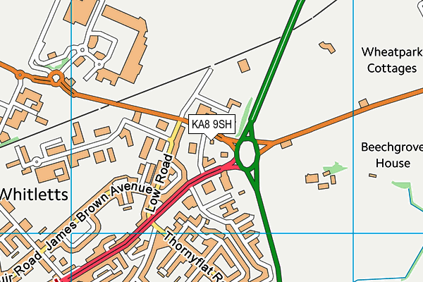 KA8 9SH map - OS VectorMap District (Ordnance Survey)