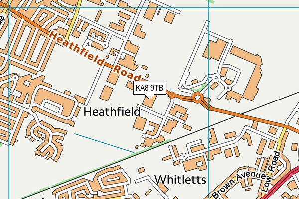 KA8 9TB map - OS VectorMap District (Ordnance Survey)