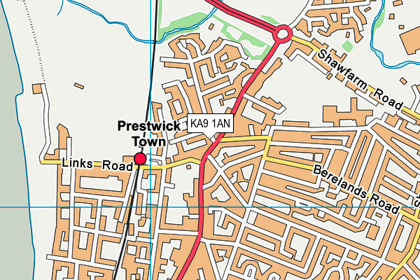 KA9 1AN map - OS VectorMap District (Ordnance Survey)