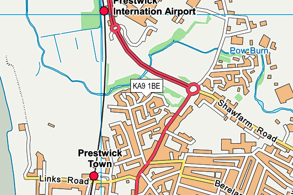 KA9 1BE map - OS VectorMap District (Ordnance Survey)