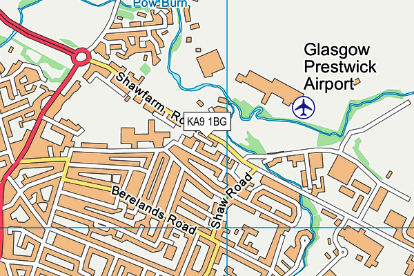 KA9 1BG map - OS VectorMap District (Ordnance Survey)