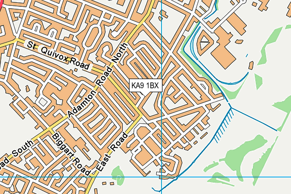 KA9 1BX map - OS VectorMap District (Ordnance Survey)