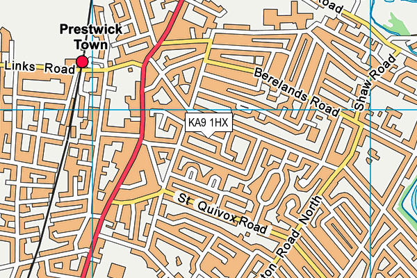 KA9 1HX map - OS VectorMap District (Ordnance Survey)