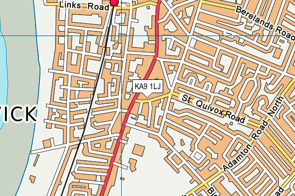 KA9 1LJ map - OS VectorMap District (Ordnance Survey)