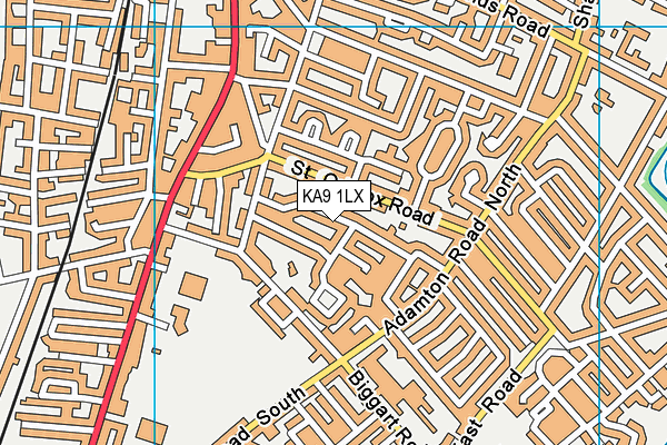 KA9 1LX map - OS VectorMap District (Ordnance Survey)