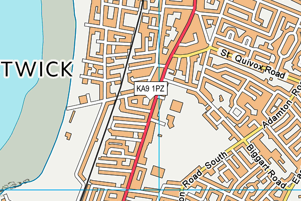 KA9 1PZ map - OS VectorMap District (Ordnance Survey)