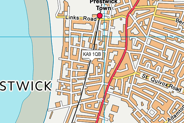 KA9 1QB map - OS VectorMap District (Ordnance Survey)