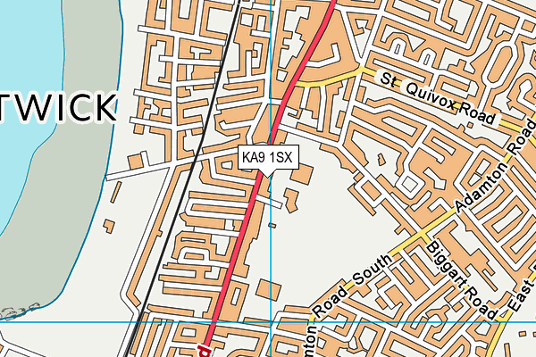 KA9 1SX map - OS VectorMap District (Ordnance Survey)