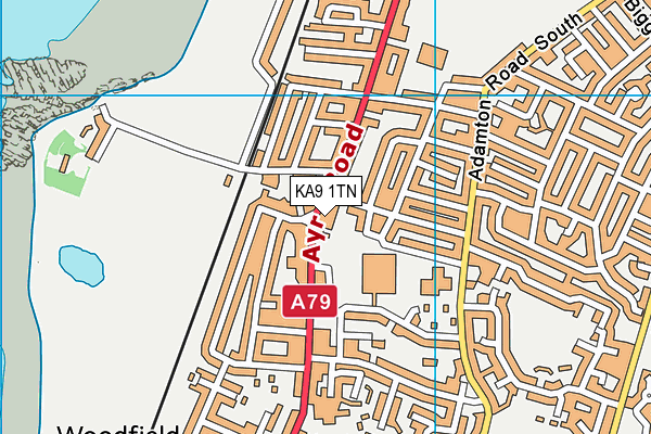 KA9 1TN map - OS VectorMap District (Ordnance Survey)