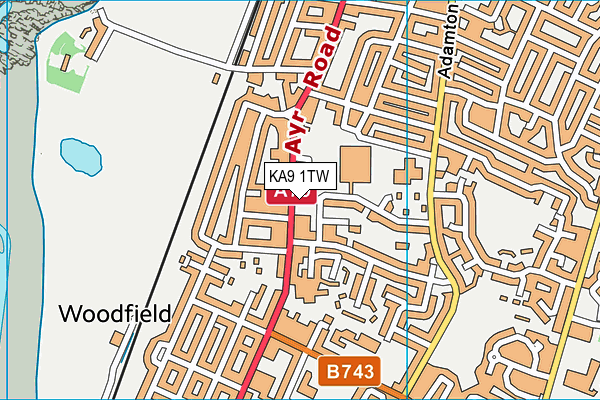 KA9 1TW map - OS VectorMap District (Ordnance Survey)