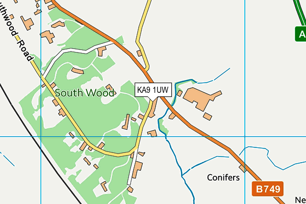 KA9 1UW map - OS VectorMap District (Ordnance Survey)