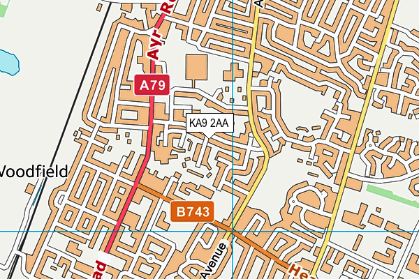 KA9 2AA map - OS VectorMap District (Ordnance Survey)
