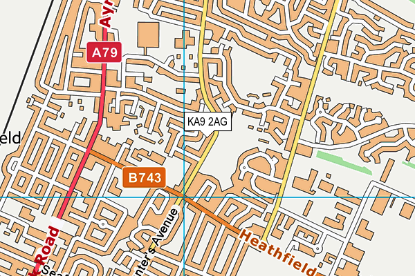 KA9 2AG map - OS VectorMap District (Ordnance Survey)