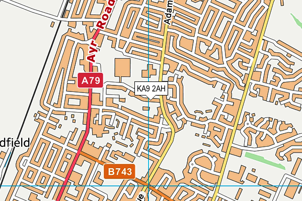 KA9 2AH map - OS VectorMap District (Ordnance Survey)