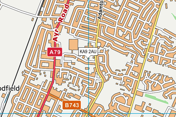 KA9 2AU map - OS VectorMap District (Ordnance Survey)