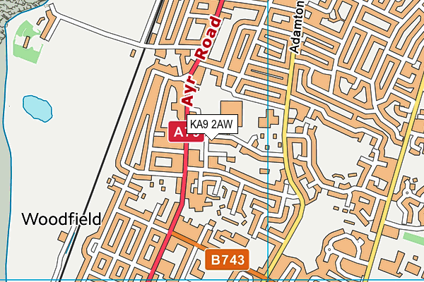 KA9 2AW map - OS VectorMap District (Ordnance Survey)