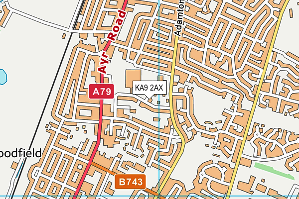 KA9 2AX map - OS VectorMap District (Ordnance Survey)