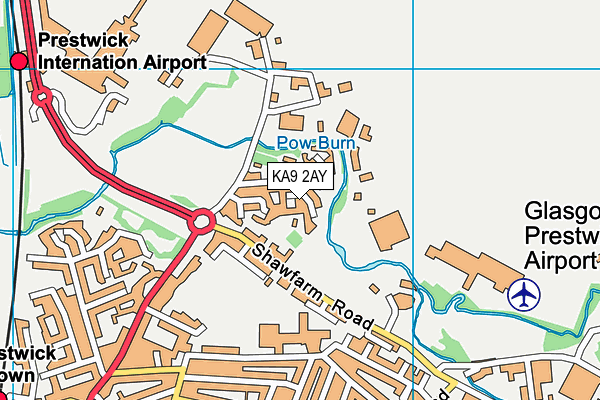 KA9 2AY map - OS VectorMap District (Ordnance Survey)