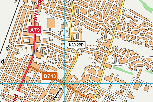 KA9 2BD map - OS VectorMap District (Ordnance Survey)