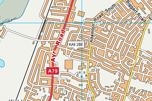 KA9 2BE map - OS VectorMap District (Ordnance Survey)