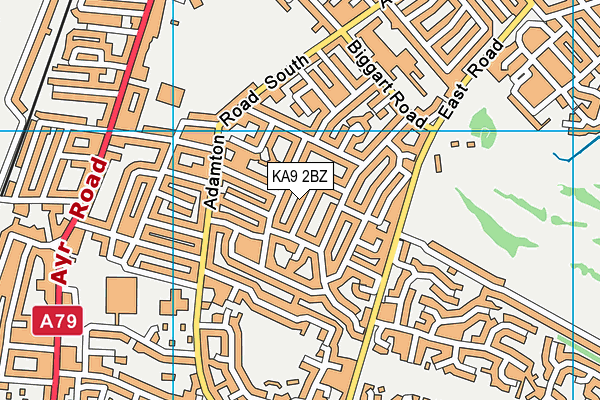 KA9 2BZ map - OS VectorMap District (Ordnance Survey)