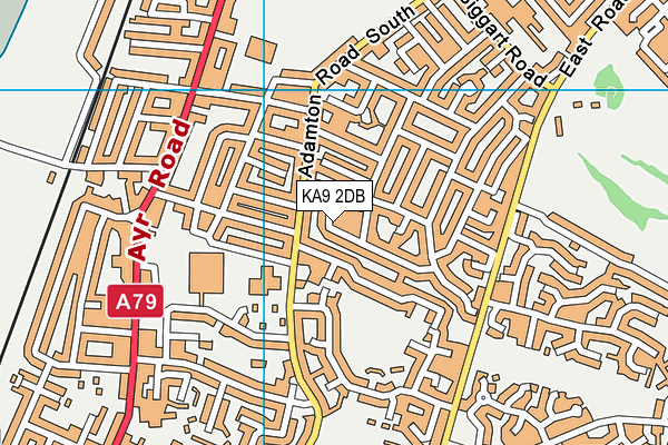 KA9 2DB map - OS VectorMap District (Ordnance Survey)