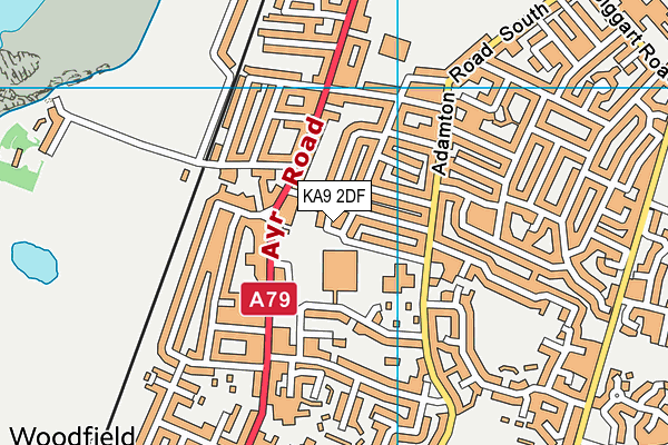 KA9 2DF map - OS VectorMap District (Ordnance Survey)