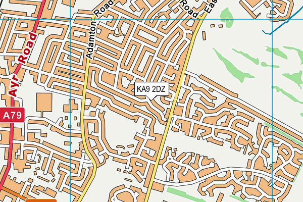 KA9 2DZ map - OS VectorMap District (Ordnance Survey)