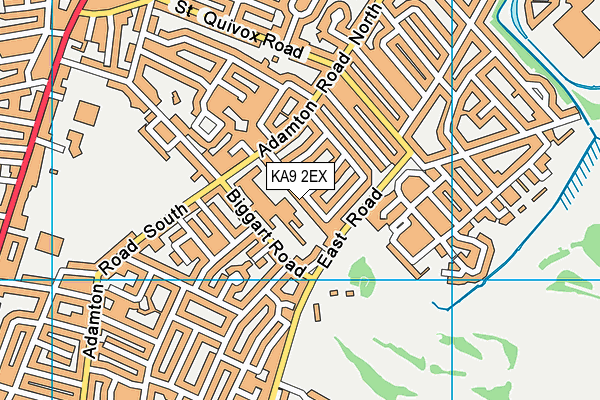 KA9 2EX map - OS VectorMap District (Ordnance Survey)