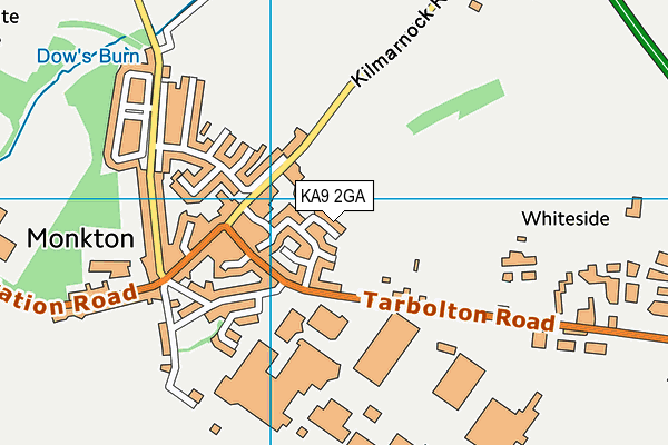 KA9 2GA map - OS VectorMap District (Ordnance Survey)