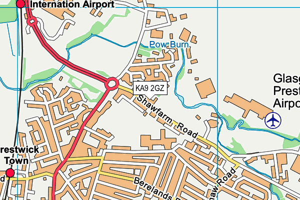 KA9 2GZ map - OS VectorMap District (Ordnance Survey)