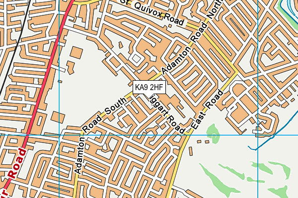 KA9 2HF map - OS VectorMap District (Ordnance Survey)