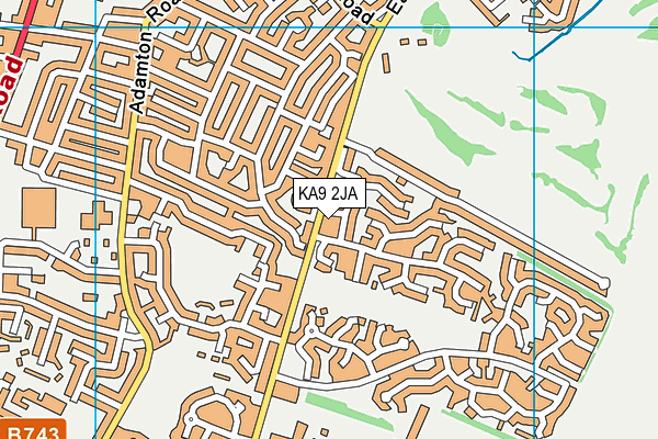 KA9 2JA map - OS VectorMap District (Ordnance Survey)