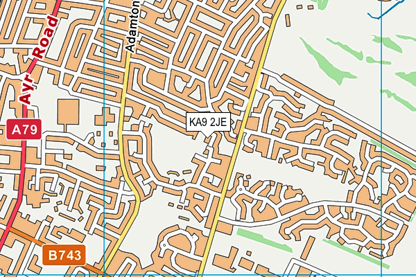 KA9 2JE map - OS VectorMap District (Ordnance Survey)