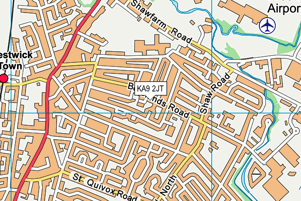 KA9 2JT map - OS VectorMap District (Ordnance Survey)