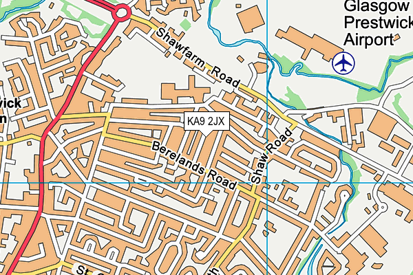 KA9 2JX map - OS VectorMap District (Ordnance Survey)
