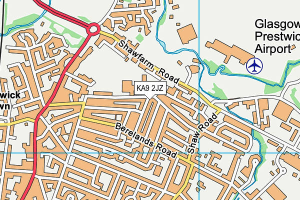 KA9 2JZ map - OS VectorMap District (Ordnance Survey)