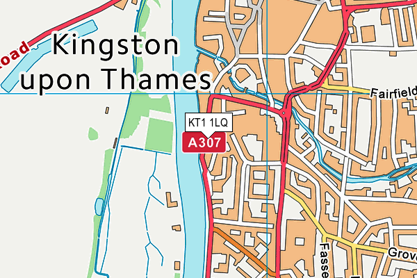 Kingston University map (KT1 1LQ) - OS VectorMap District (Ordnance Survey)