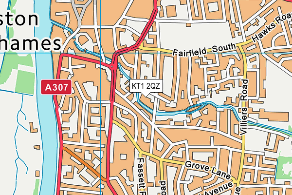 Bedelsford School map (KT1 2QZ) - OS VectorMap District (Ordnance Survey)