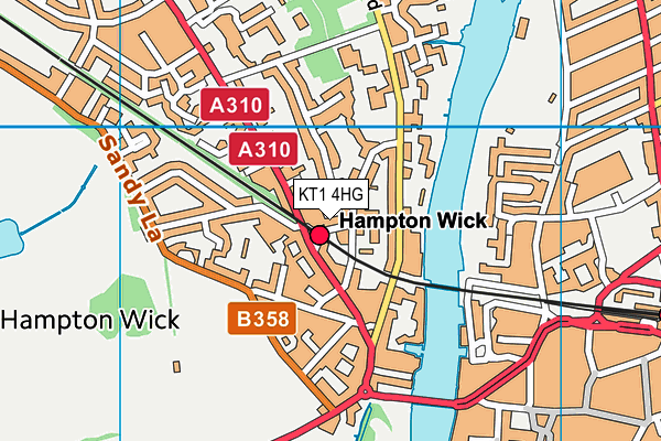 Map of STATION ROAD HAMPTON WICK LTD at district scale