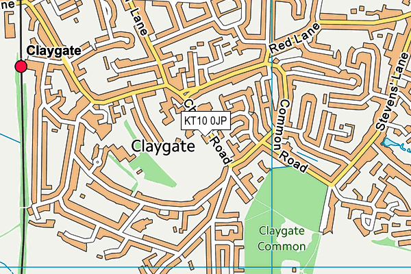 Claygate Cricket Club map (KT10 0JP) - OS VectorMap District (Ordnance Survey)