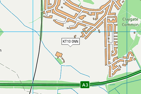 KT10 0NN map - OS VectorMap District (Ordnance Survey)